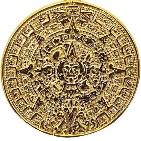 Aztec Mayan Sun Calendar Necklace – Funk & Flash