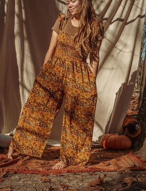 Secret Garden 100% Silk Jumpsuit