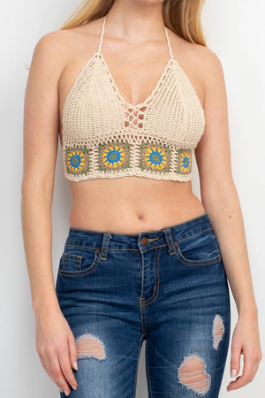 Granny Square Crochet Crop Top