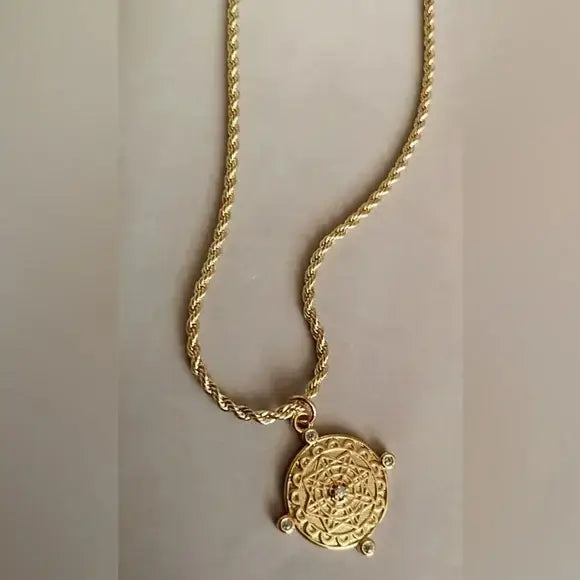 Golden Compass Talisman Necklace