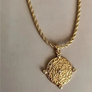 Golden Compass Talisman Necklace