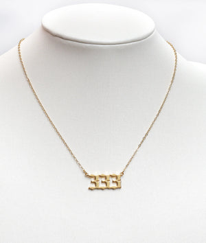 Gold Filled Angel Number Necklace