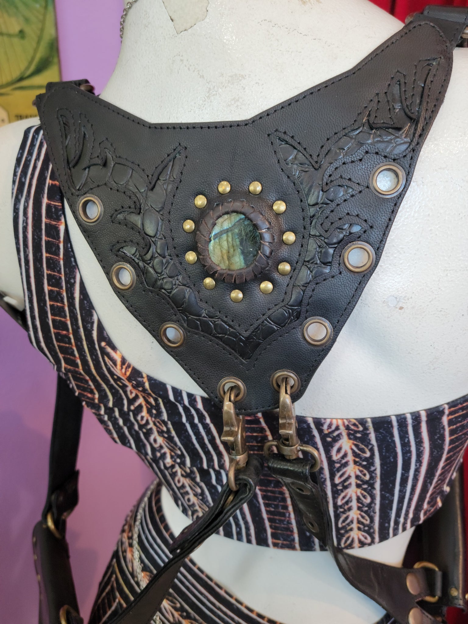 The Druid Labradorite Leather Holster
