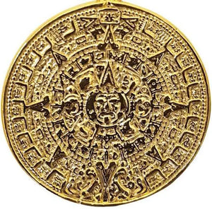 Aztec Mayan Sun Calendar Necklace