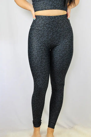 Carbon Leopard Sport Leggings