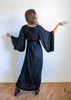 Bell Sleeve Goddess Maxi Dress - Long